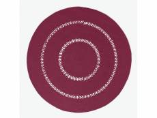 Homescapes tapis rond tissé à plat en coton ajouré prune, 150 cm RU1352D