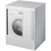 Housse de machine � laver En R�sine En Kit Int�rieur/Ext�rieur Avec Fermeture d'�conomie d'espace � glissi�re - Bianco