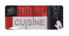 Id Mat - Tapis de cuisine - 50x120 cm - Cuisine - rouge et noir