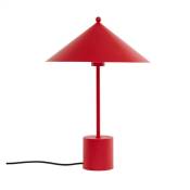 Lampe à poser rouge métal enduit de poudre Ø35xH50cm
