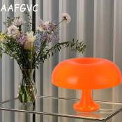 Lampe de table champignon Lampe de table en polycarbonate,4 sources lumineuses led gratuites,Orange