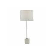 Lampe de table Misu Chrome poli,pierre polie en marbre 1 ampoule 45cm