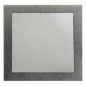 Miroir carré Glitter argent 35 x 35 cm