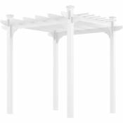 Outsunny - Pergola autoportante style contemporain - Toit terrasse à décorer - dim. 2,3L x 2,3l x 2,3H m - bois sapin blanc - Blanc