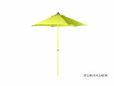 Parasol rond 2,4m vert inclinable