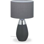 Relaxdays - Lampe de table de nuit Tactile, réglable,