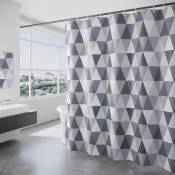 Rideau Douche 180 x 200 cm,Shower Curtain,Rideaux de Douche Triangle, Rideau de Douche Anti moisissure Imperméable