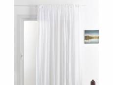Rideau voilage classique uni polyester-lin avec bas plombé 360 x 240 cm