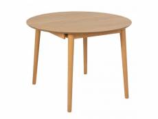 Table à manger ronde extensible 115cm en bois mada
