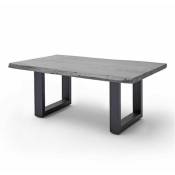 Table basse claren plateau 110 en acacia laqué gris