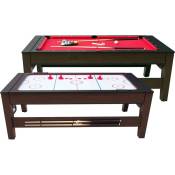 Table de Billard & Air Hockey Reverso 6ft marron / rouge pour l'intérieur Accessoires inclus Table jeu Adulte & Enfant - Noir - Cougar