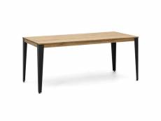 Table salle a manger lunds 120x80x75 anthracite-vieilli