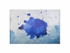 Tapis avec tache encre bleu 140 x 200 cm odalar 178414