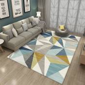Tapis Salon Chambre à Motifs Géométriques Design Moderne pour Couloir Salle à manger -120x160 cm Multicolores