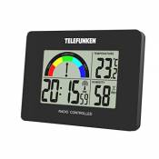 Telefunken FUD de 40com (B) LCD réveil radio avec Thermo/hygromètre 10 x 3,5 x 7,5 cm (Noir)