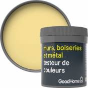 Testeur peinture résistante murs boiseries et métal GoodHome jaune Andalusia mat 50ml