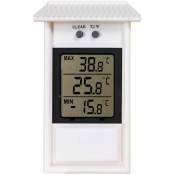 Thermomètre mini-maxi électronique - Blanc