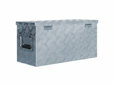 Vidaxl boîte en aluminium 61,5 x 26,5 x 30 cm argenté 142936