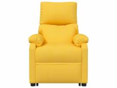 Vidaxl fauteuil de massage jaune tissu