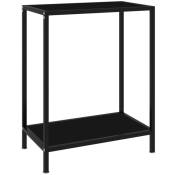 Vidaxl - Table console Noir 60x35x75 cm Verre trempé