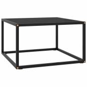 Vidaxl vidaXL Table basse Noir avec verre noir 60x60x35