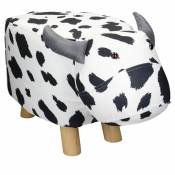 Womo-design Tabouret vache pouf animal repose-pied