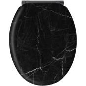 Abattant wc mdf marbre - noir