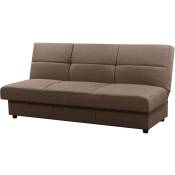 Canapé Clic-Clac Enzo - 185 x 84 x 85 cm - 3 places - Taupe - Taupe.