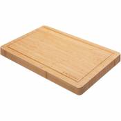 Casaria - Planche à découper en bambou avec rainure à jus 43 x 28 x 2 cm Planche en bois robuste Accessoire cuisine