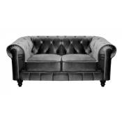 Chesterfield - Canapé chesterfield 2 places velours