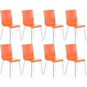 CLP - Lot de 8 chaises en bois Pepe Orange