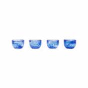 Coquetier Tinta / Set de 4 - Verre - Ferm Living bleu en verre