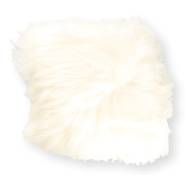 Coussin en peau de mouton islandais blanc 35x35