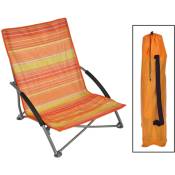 Doc&et² - hi Chaise de plage pliable Orange 65x55x25/65