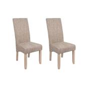 Duo de chaises Beige Tissus/Bois - PURE - L 62 x l
