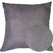 Enjoy Home - Coussin déhoussable natte 40 x 40 cm polyester coloris gris