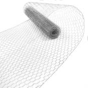Estexo - Fil à maille hexagonal pour volière 1,00 x 25 m clôture en fil de fer galvanisé