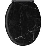 Gelco Design - abattant wc mdf marbre - noir