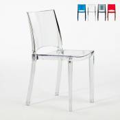 Grand Soleil - Chaise transparente salle à manger bar empilable B-Side Couleur: Transparent
