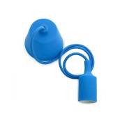 Greenice - Support de Lampe E27 Câble - Rosette - Couleur Bleu