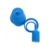 Greenice - Support de Lampe E27 Câble - Rosette - Couleur Bleu (HO-CAB-E27-B)