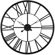Horloge vintage métal noir D96cm Atmosphera créateur