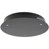 Ledbox - Rosette ronde noire, Ø250mm