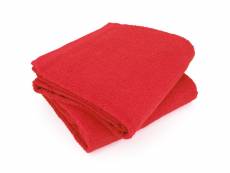 Lot de 2 draps de bain 90x150 cm alpha rouge