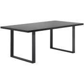 Macon Table de salle à manger Noir 200x100 cm