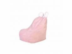 Madaria - fauteuil poire enfant velours côtelé rose