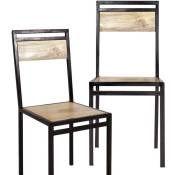 Made In Meubles - Chaise en bois de manguier New-York