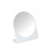 Miroir rond Salle de bain Marcon, Petit Miroir sur pied à poser, Plastique, Ø17 cm, blanc - Wenko