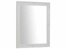 Miroir suspendue vertical/horizontal l62xpr3xh82 cm finition blanc antique
