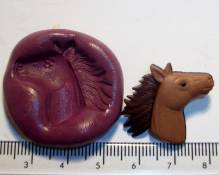 Moule en silicone pour décoration de cupcakes Motif tête de cheval